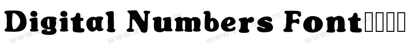 Digital Numbers Font字体转换